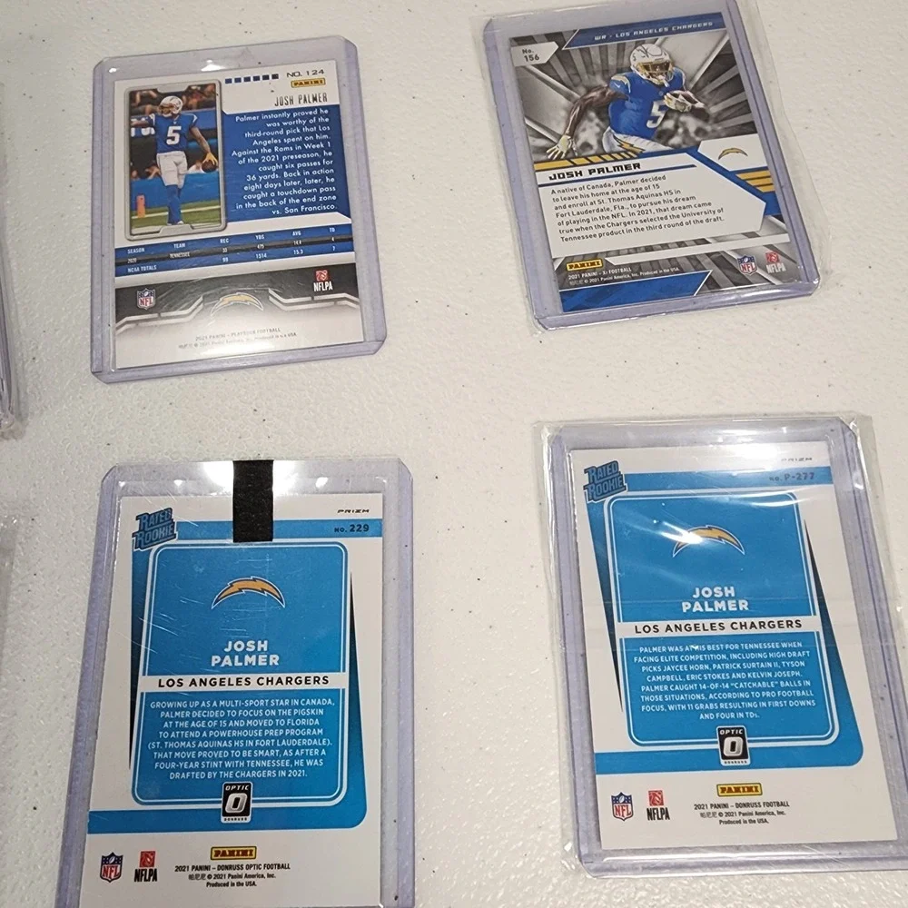 Panini Football Josh Palmer 2021 RC Lot Of 10